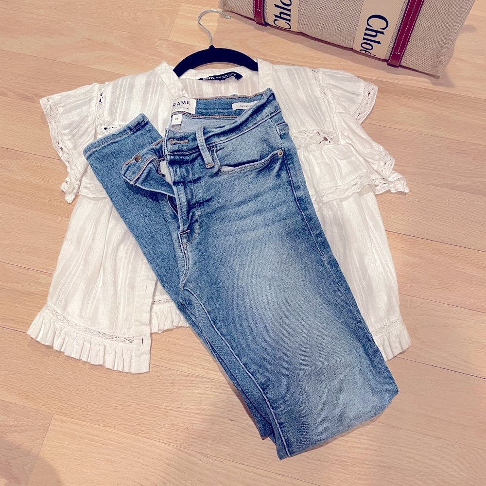FRAME le high skinny